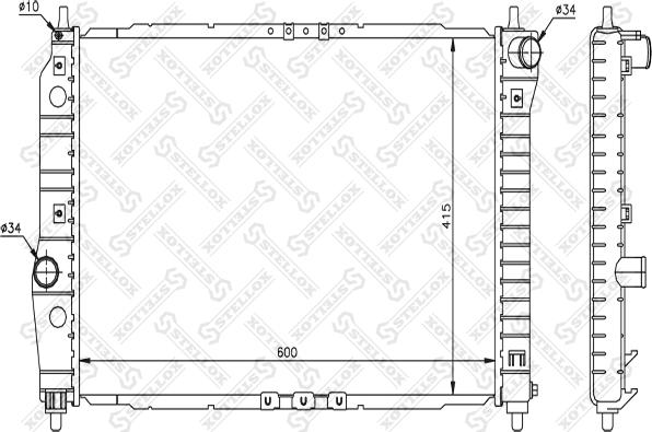 Stellox 10-25341-SX - Radiatore, Raffreddamento motore autozon.pro