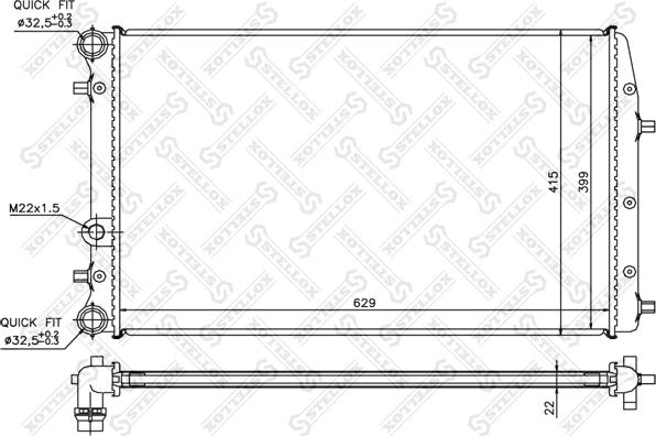 Stellox 10-25359-SX - Radiatore, Raffreddamento motore autozon.pro