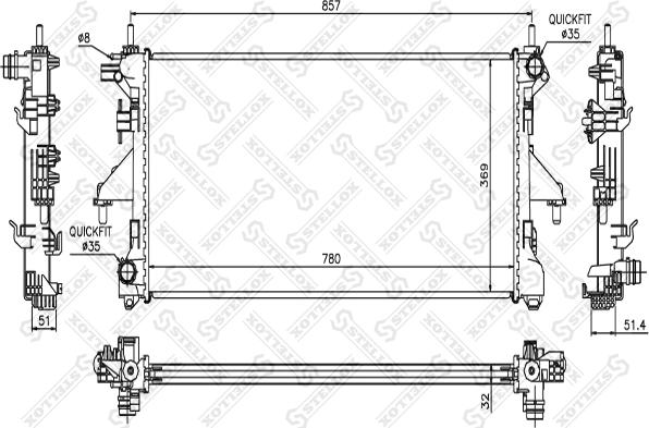 Stellox 10-25355-SX - Radiatore, Raffreddamento motore autozon.pro