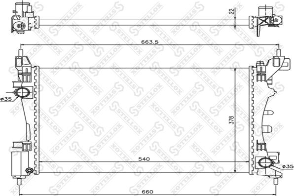 Stellox 10-25366-SX - Radiatore, Raffreddamento motore autozon.pro