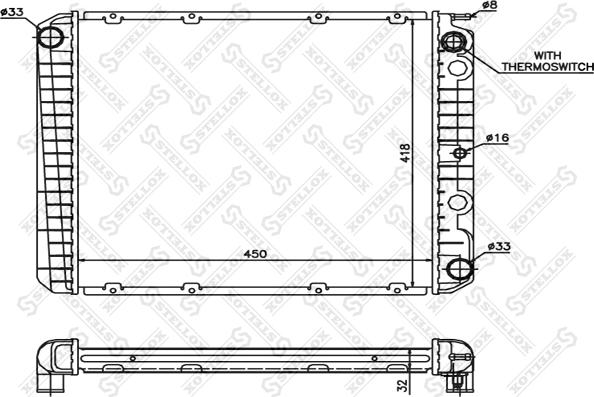 Stellox 10-25253-SX - Radiatore, Raffreddamento motore autozon.pro