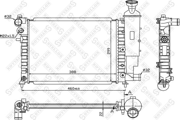 Stellox 10-25269-SX - Radiatore, Raffreddamento motore autozon.pro