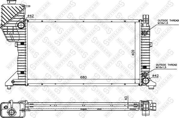 Stellox 10-25260-SX - Radiatore, Raffreddamento motore autozon.pro