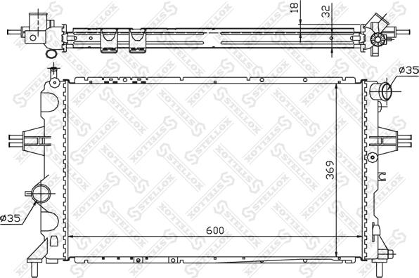 Stellox 10-25268-SX - Radiatore, Raffreddamento motore autozon.pro