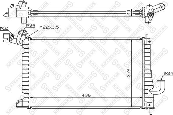 Stellox 10-25262-SX - Radiatore, Raffreddamento motore autozon.pro