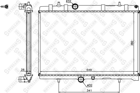 Stellox 10-25201-SX - Radiatore, Raffreddamento motore autozon.pro