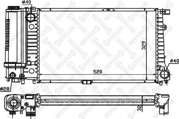 Stellox 10-25207-SX - Radiatore, Raffreddamento motore autozon.pro