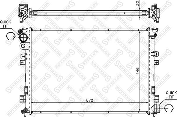 Stellox 10-25212-SX - Radiatore, Raffreddamento motore autozon.pro