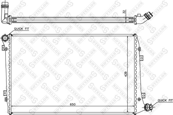 Stellox 10-25286-SX - Radiatore, Raffreddamento motore autozon.pro