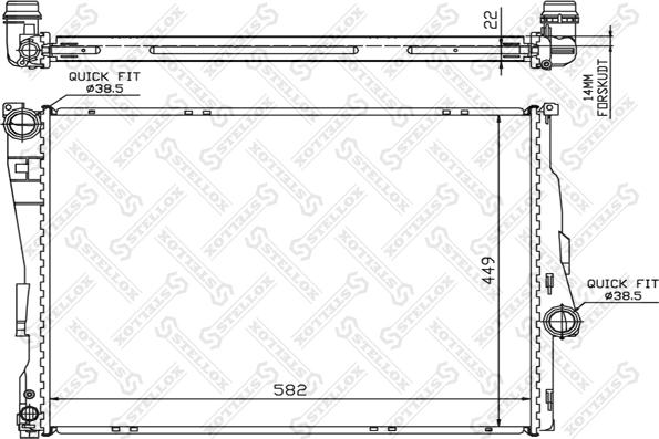 Stellox 10-25287-SX - Radiatore, Raffreddamento motore autozon.pro