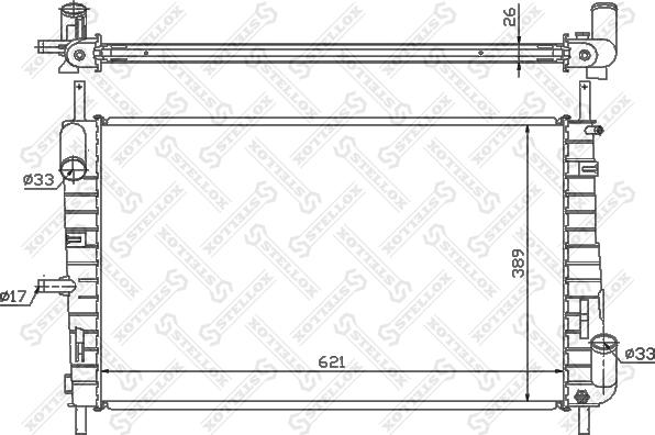 Stellox 10-25780-SX - Radiatore, Raffreddamento motore autozon.pro