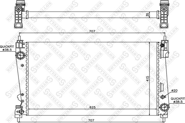 Stellox 10-25770-SX - Radiatore, Raffreddamento motore autozon.pro