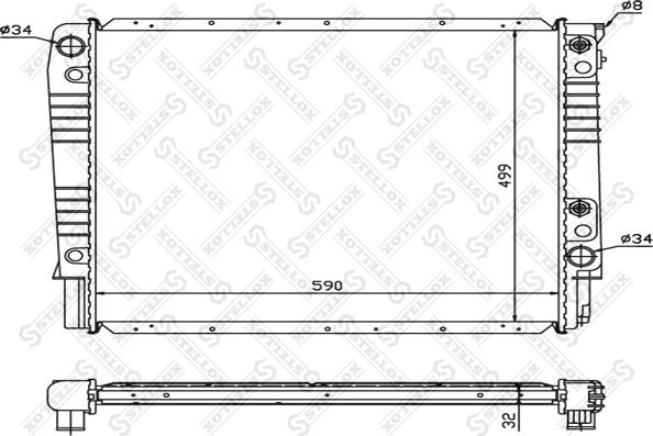 Stellox 10-26445-SX - Radiatore, Raffreddamento motore autozon.pro