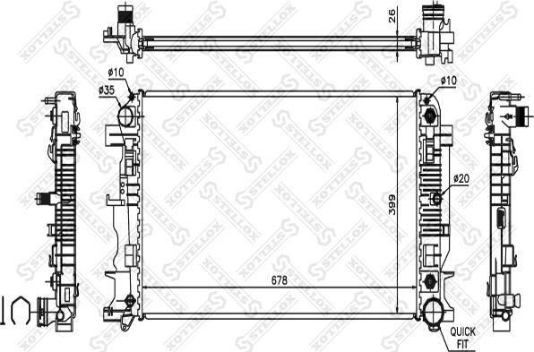 Stellox 10-26553-SX - Radiatore, Raffreddamento motore autozon.pro