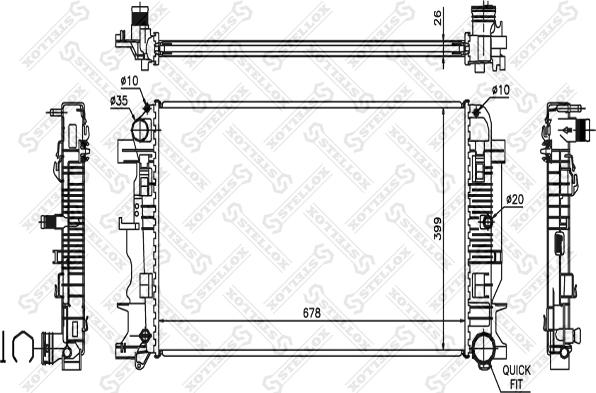 Stellox 10-26552-SX - Radiatore, Raffreddamento motore autozon.pro