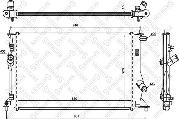 Stellox 10-26698-SX - Radiatore, Raffreddamento motore autozon.pro