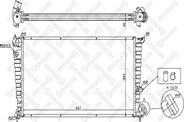 Stellox 10-26094-SX - Radiatore, Raffreddamento motore autozon.pro