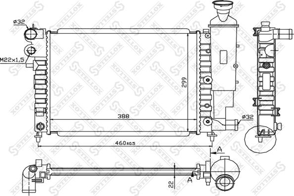 Stellox 10-26098-SX - Radiatore, Raffreddamento motore autozon.pro