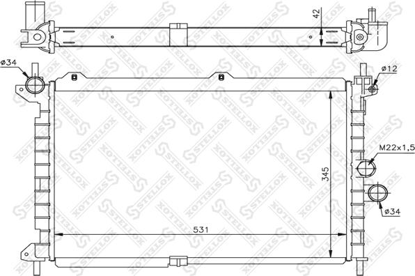 Stellox 10-26050-SX - Radiatore, Raffreddamento motore autozon.pro