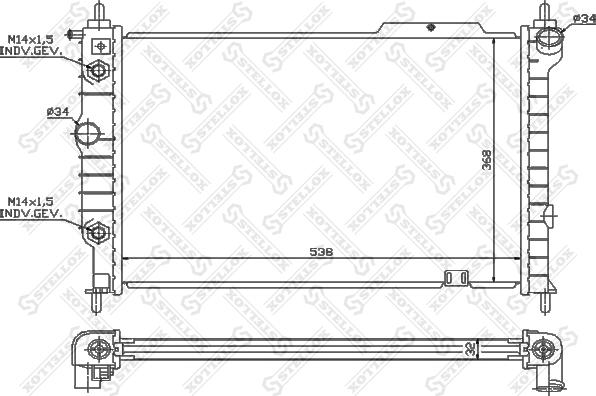 Stellox 10-26011-SX - Radiatore, Raffreddamento motore autozon.pro