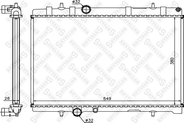 Stellox 10-26122-SX - Radiatore, Raffreddamento motore autozon.pro