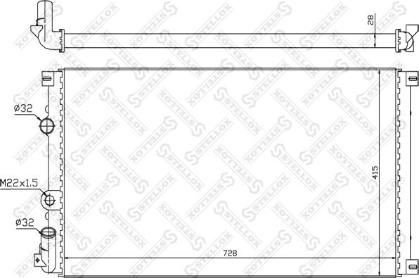 Stellox 10-26179-SX - Radiatore, Raffreddamento motore autozon.pro