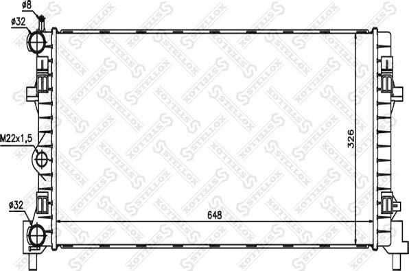 Stellox 10-26222-SX - Radiatore, Raffreddamento motore autozon.pro