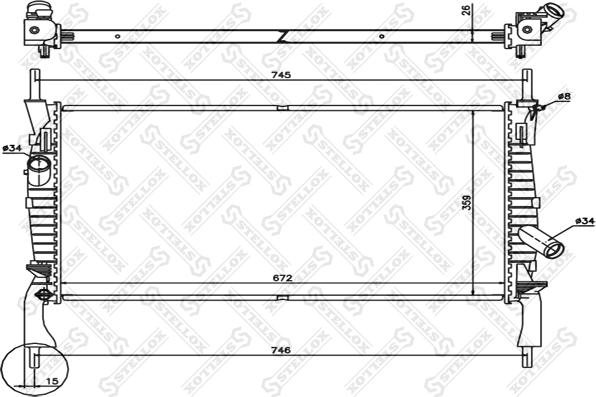 Stellox 10-26751-SX - Radiatore, Raffreddamento motore autozon.pro