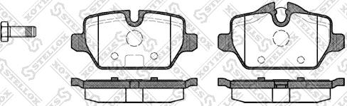 Stellox 1143 000L-SX - Kit pastiglie freno, Freno a disco autozon.pro