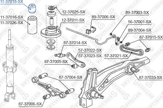 Stellox 11-37015-SX - Tampone paracolpo, Sospensione autozon.pro