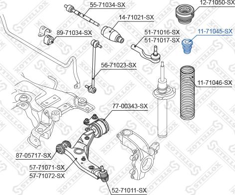 Stellox 11-71045-SX - Tampone paracolpo, Sospensione autozon.pro