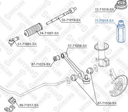 Stellox 11-71014-SX - Tampone paracolpo, Sospensione autozon.pro