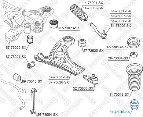 Stellox 11-73015-SX - Tampone paracolpo, Sospensione autozon.pro