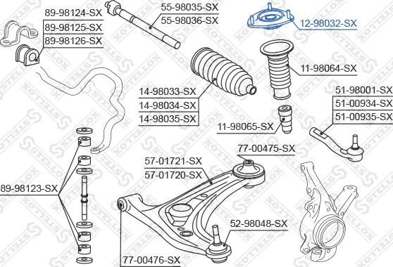 Stellox 12-98032-SX - Supporto ammortizzatore a molla autozon.pro