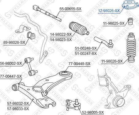 Stellox 12-98026-SX - Supporto ammortizzatore a molla autozon.pro