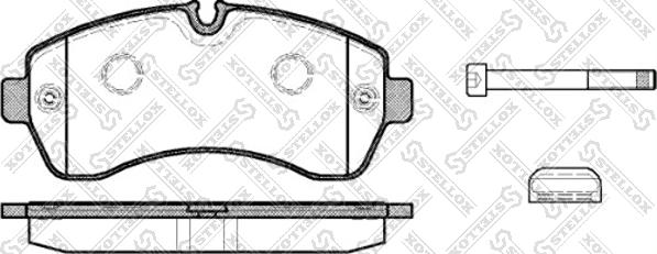 Stellox 1254 000L-SX - Kit pastiglie freno, Freno a disco autozon.pro