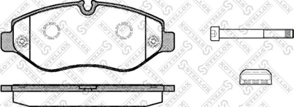 Stellox 1256 000L-SX - Kit pastiglie freno, Freno a disco autozon.pro