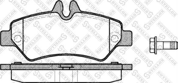 Stellox 1257 000L-SX - Kit pastiglie freno, Freno a disco autozon.pro