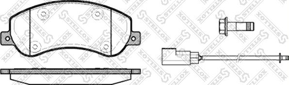 Stellox 1261 002L-SX - Kit pastiglie freno, Freno a disco autozon.pro