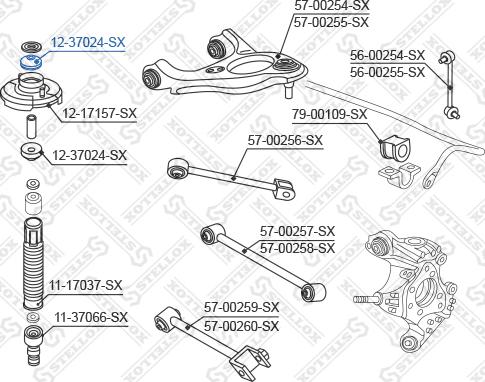 Stellox 12-37024-SX - Cuscinetto volvente, Supporto ammortizz. a molla autozon.pro