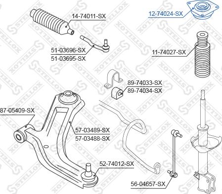 Stellox 12-74024-SX - Supporto ammortizzatore a molla autozon.pro