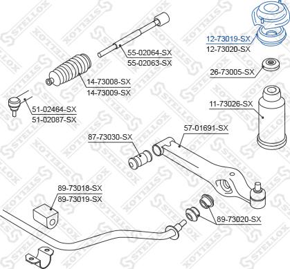 Stellox 12-73019-SX - Supporto ammortizzatore a molla autozon.pro