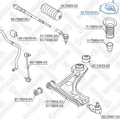 Stellox 12-73010-SX - Supporto ammortizzatore a molla autozon.pro