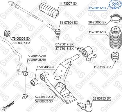 Stellox 12-73011-SX - Supporto ammortizzatore a molla autozon.pro