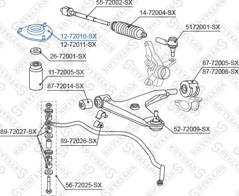 Stellox 12-72010-SX - Supporto ammortizzatore a molla autozon.pro