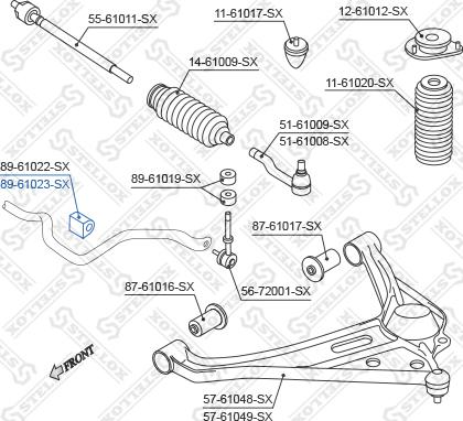 Stellox 89-61023-SX - Bronzina cuscinetto, Barra stabilizzatrice autozon.pro