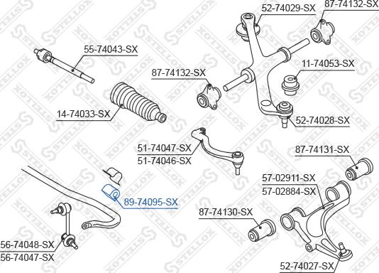 Stellox 89-74095-SX - Bronzina cuscinetto, Barra stabilizzatrice autozon.pro