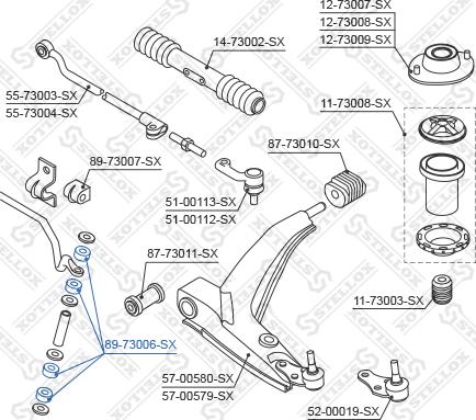 Stellox 89-73006-SX - Bronzina cuscinetto, Barra stabilizzatrice autozon.pro