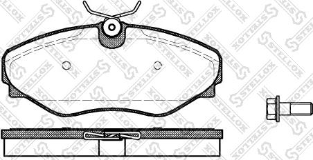 Stellox 845 020L-SX - Kit pastiglie freno, Freno a disco autozon.pro