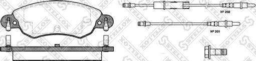 Stellox 840 004-SX - Kit pastiglie freno, Freno a disco autozon.pro